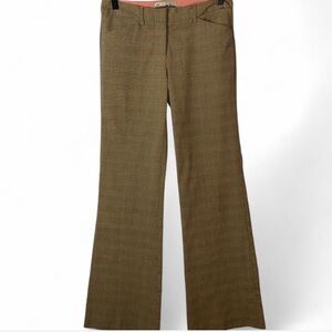 Star City Brown pink Plaid flare dress pants lowrise Y2K size jr 3 Charlotte